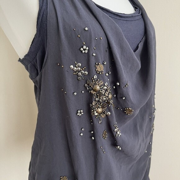 Robbi Nikki Embellished Beaded Tank Top M y2k whimsigoth fairy grunge indie - Picture 6 of 16